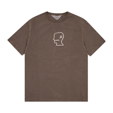 Brain Dead Heavyweight 3D Logohead Tee 'Brown'