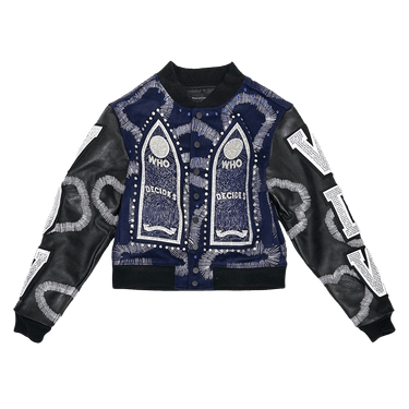 Who Decides War Hardware Cathedral Varsity Jacket 'Coal/Indigo'