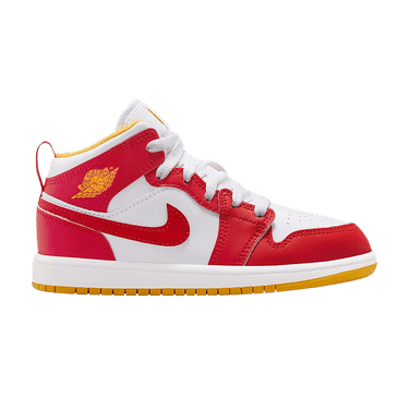 Air Jordan 1 Mid PS 'Speed Red/Gold/White'
