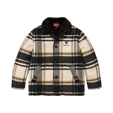 Buy Supreme Plaid Car Coat 'Cream' - FW25J104 CREAM | GOAT