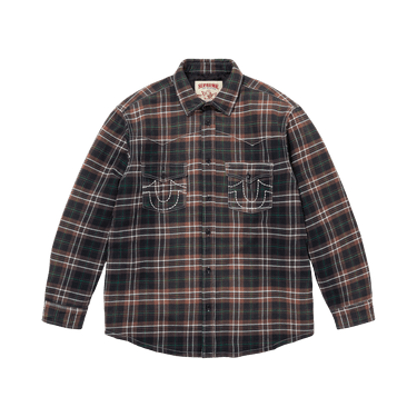 Buy Supreme x True Religion Quilted Lined Plaid Flannel Shirt