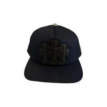 Buy Chrome Hearts Leather Hat 'Black' - 01383 10007CHLHB BLAC | GOAT