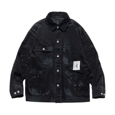 Buy Neighborhood Washed Coverall Jacket 'Black' - 252AQNH JKM05