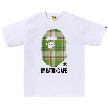 BAPE Check By Bathing Ape Tee 'White/Green'