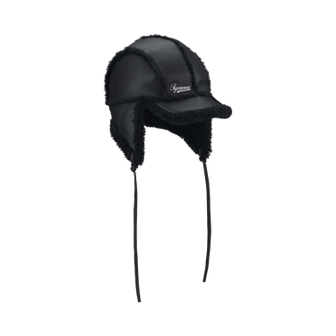 Buy Supreme Shearling Lined Earflap Cap 'Black' - FW25H77 BLACK | GOAT