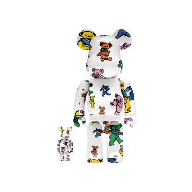 BE@RBRICK GRATEFUL DEAD 100％ & 400％ Buy BE@RBRICK x Grateful Dead Dancing Bear 100% & 400% Set 'White