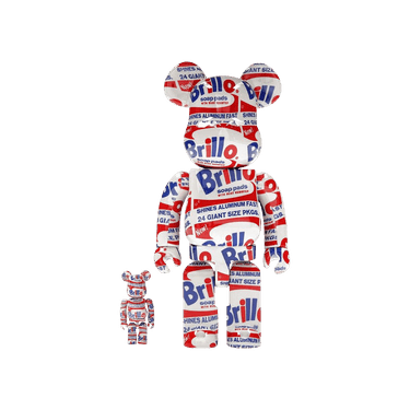 BE@RBRICK x Andy Warhol Brillo 100% & 400% Set 'White/Blue/Red'