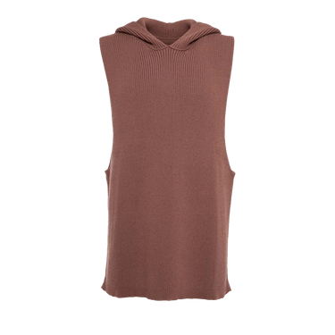 Rick Owens Hooded Tank 'Rosewood'