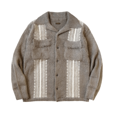 Kapital 7G Mohair Knit Board Shirt 'Mocha Beige'