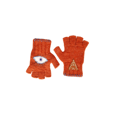 Buy Kapital Wool Folktale Speakeasy Gloves 'Orange' - K2411XG554