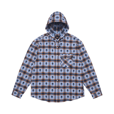 Buy Supreme x Number (N)Ine Hooded Flannel Shirt 'Blue' - FW25S22