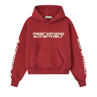 Fear of God Essentials Classic Hoodie 'Crimson'