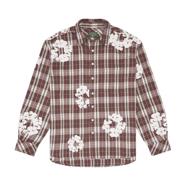 Denim Tears Cotton Wreath Flannel Shirt 'Brown Plaid'