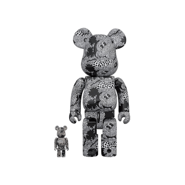 BE@RBRICK x Keith Haring x Disney Mickey Mouse 100% & 400% Set 'Black/Grey'