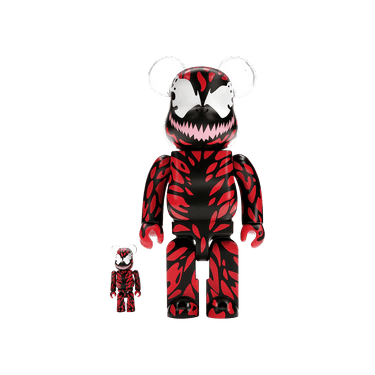 Buy BE@RBRICK x Marvel Carnage 100% & 400% Set 'Red' - 12883