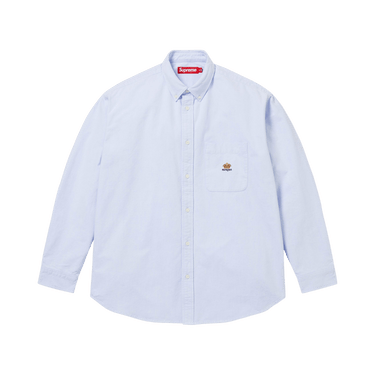 Buy Supreme Loose Fit Flannel Oxford Shirt 'Light Blue' - FW25S21