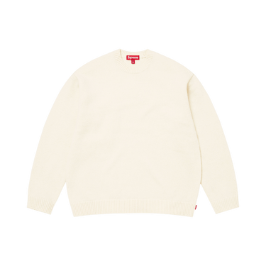 Buy Supreme Angora Script Sweater 'Ivory' - FW25SK35 IVORY | GOAT
