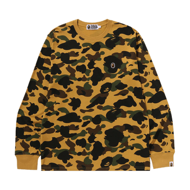BAPE 1st Camo One Point Long-Sleeve Tee 'Yellow'
