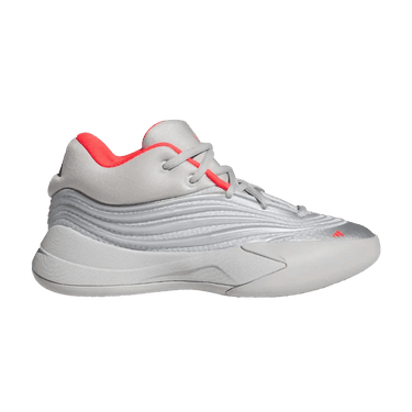 adidas Dame 10 J 'Silver Metallic Lucid Red'