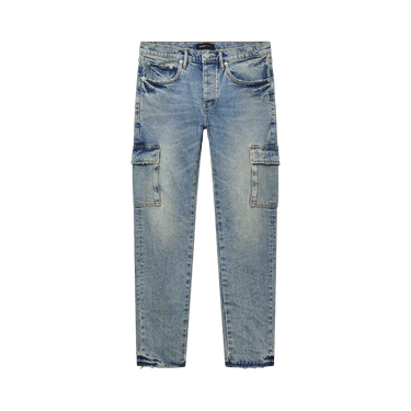 PURPLE BRAND Blue Stone Cargo Skinny Fit Jeans 'Light Indigo'