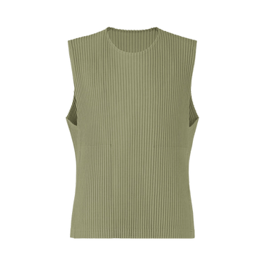 Buy Homme Plissé Issey Miyake Tailored Pleats 2 Vest 'Mangan Green