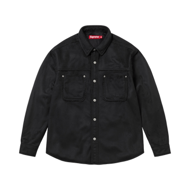 Buy Supreme Faux Suede Snap Shirt 'Black' - FW25S16 BLACK | GOAT MX