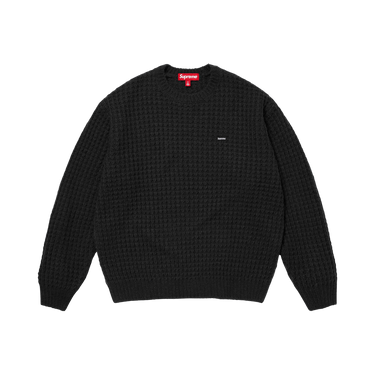 Buy Supreme Small Box Waffle Sweater 'Black' - FW25SK21 BLACK | GOAT