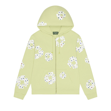 Denim Tears Rhinestone Cotton Wreath Zip Hoodie 'Mint'