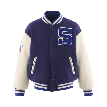 Buy SAINT Mxxxxxx x Sega Varsity Jacket 'Blue' - SM HR1 0000 C63