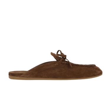 Miu Miu Wmns Open Heel Suede Loafer 'Cacao'