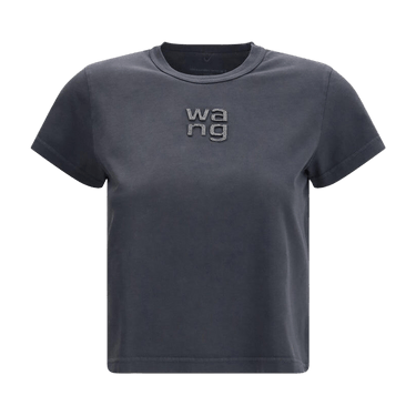 Alexanderwang ロゴTシャツ Logo-Print Shrunken Jersey Tee in BLACK | alexanderwang®