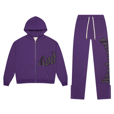 Godspeed OG Logo Sweatsuit 'Purple/Grey'