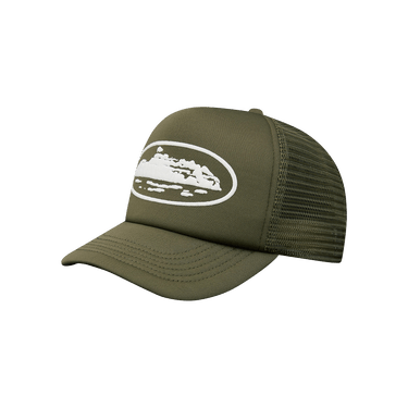 Corteiz Island Puff Print Trucker Hat 'Olive'
