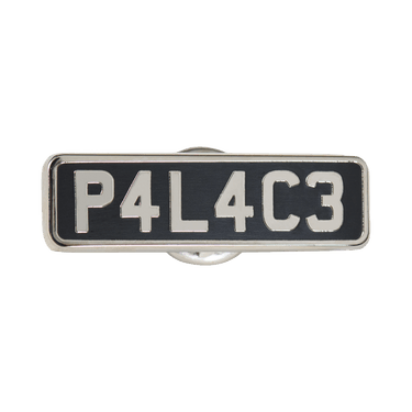 Palace Pal Plate Pin Badge 'Black/Silver'