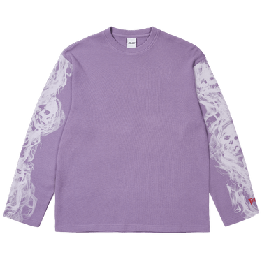 Buy Palace Smoked Waffle Long-Sleeve 'Flat Grape' - P30ES020 | GOAT