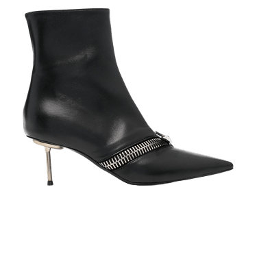 Coperni Wmns Zip Ankle Black Leather Boot 'Black'
