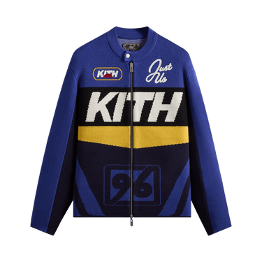 kith Buy Kith Knit Moto Full Zip Jacket 'Current' - KHM034462 412 | GOAT