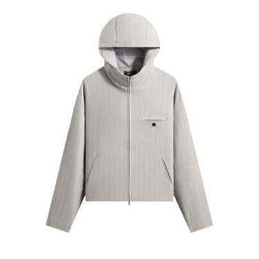 Kith Pinstripe Matteo Zip Up Hoodie 'Light Heather Grey'