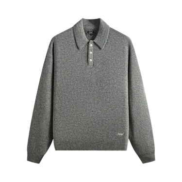 Kith Marled Harmon Rugby Pullover 'Mid Heather Grey'