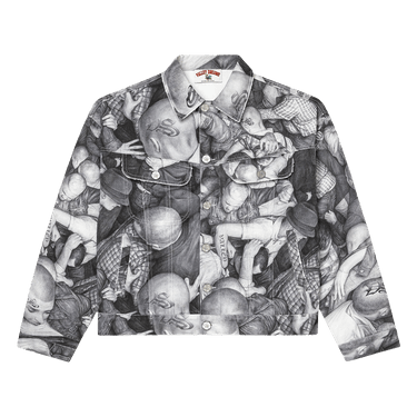 Vale Forever x X Dan Witz Moshpit Trucker Jacket 'White'