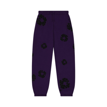 Denim Tears Black Cotton Wreath Sweatpants 'Purple'