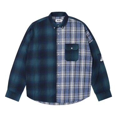 Palace Patchy Flannel Shirt 'Blue'
