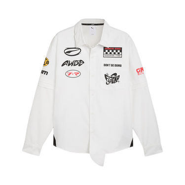 Puma x A$AP ROCKY Layered Pit Crew Button Down 'PUMA White'