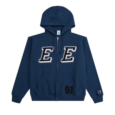 Eric Emanuel EE Felt Zip-Up Hoodie 'Navy'