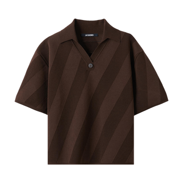 Buy Jacquemus Le Polo Maille Berlingot 'Dark Brown