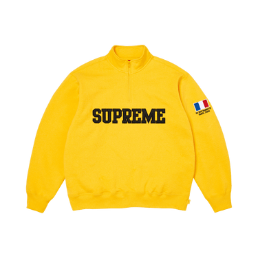 Buy Supreme Shop Flag Half Zip Pullover 'Yellow Paris' - SS26SW65