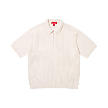 Supreme Beaded Zip Polo Cream Sサイズ Buy Supreme Beaded Zip Short-Sleeve Polo Sweater 'Cream