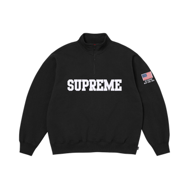 Buy Supreme Shop Flag Half Zip Pullover 'Black New York