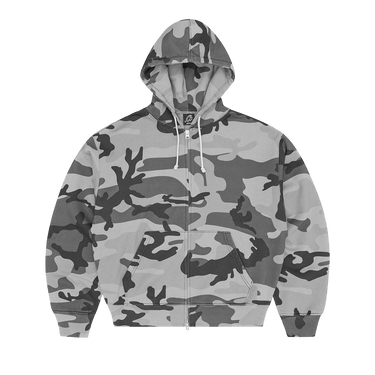 Corteiz Diplomatic Zip Hoodie 'Washed Camo'