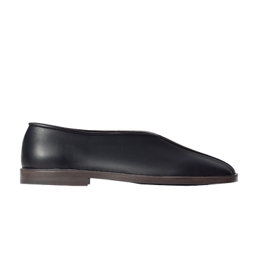 Lemaire Wmns Flat Piped Slipper 'Black Dark Chocolate'